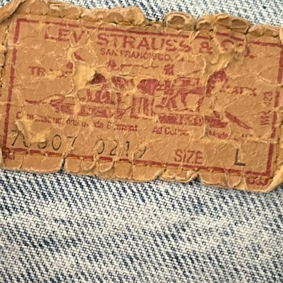 Vintage Levi's Acid Wash Trucker Made In USA 70507-0219 Denim Jacket Sz Lr - Picture 4 of 12
